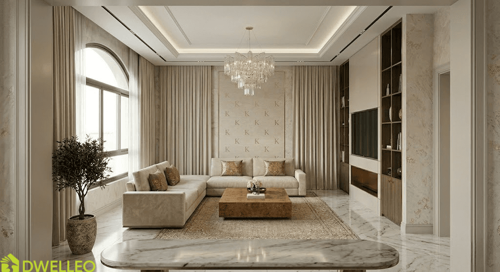 Contemporary 3 Bedroom Layout with an Independent Guest Majlis
